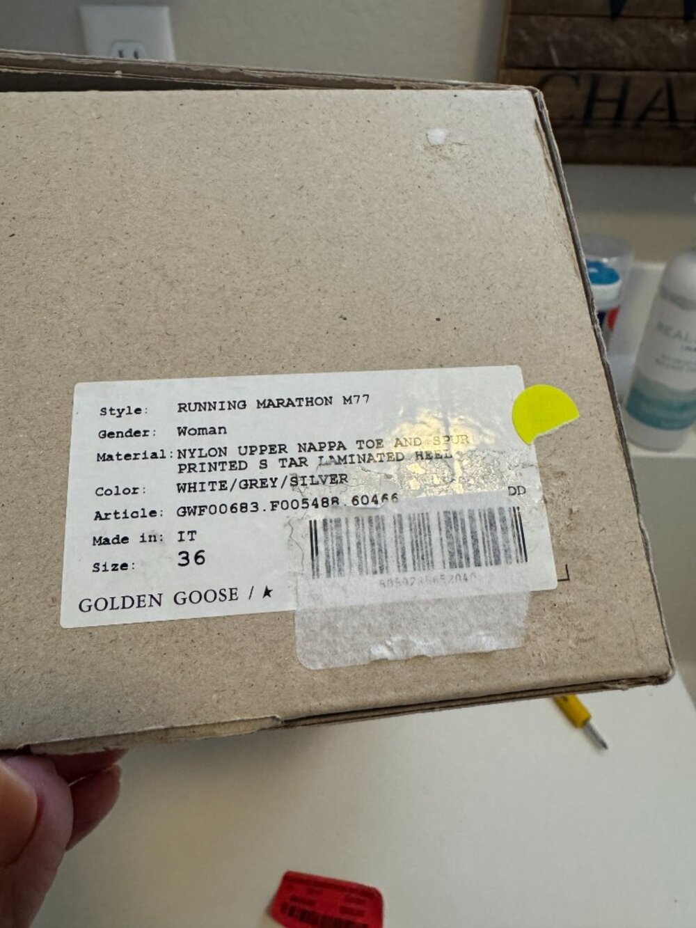 Golden Goose Running Marathon 36 6 White Grey Silver New in box $610 - Picture 7 of 8